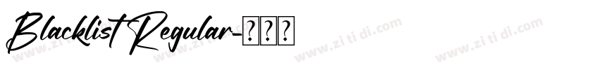 Blacklist Regular字体转换